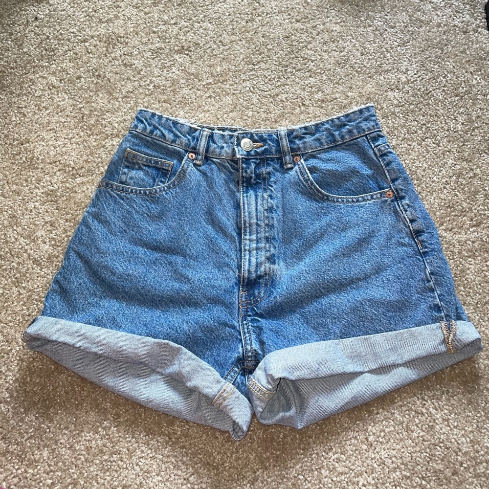 ZARA high waisted mom shorts